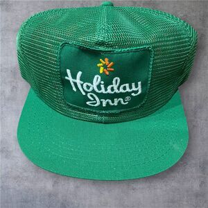 Vintage 70s 80s Holiday Inn Mesh Trucker Hat Cap Snapback Green Unisex Size OS